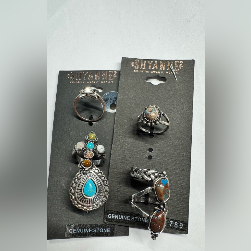 Shyanne Silver And Multicolor Stone Ring Set 24$